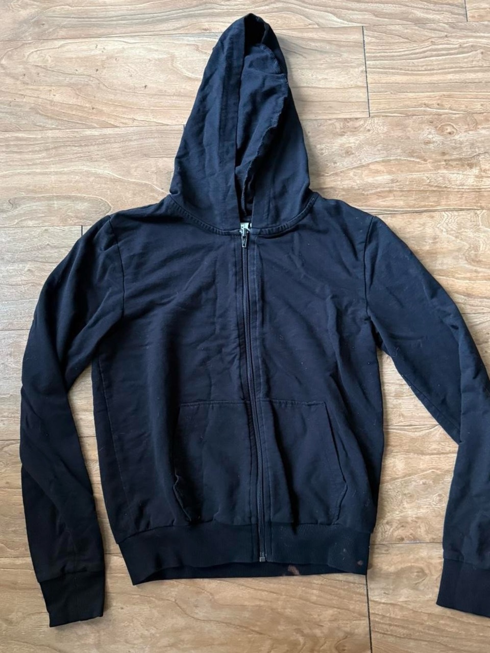 Black Zip-Up Hoodie Sweater